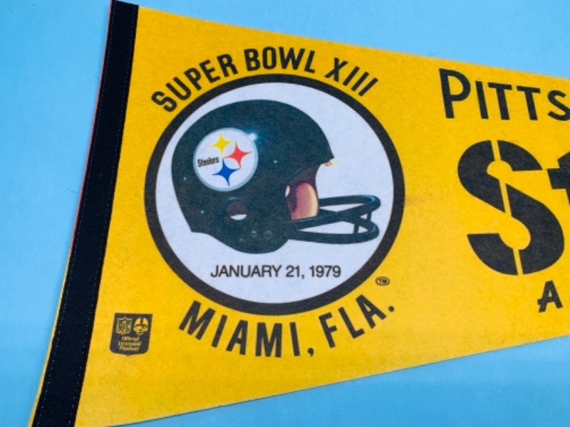 Photo 2 of 766926…vintage Pittsburg Steelers AFC super bowl XIII champions 1979 pennant 