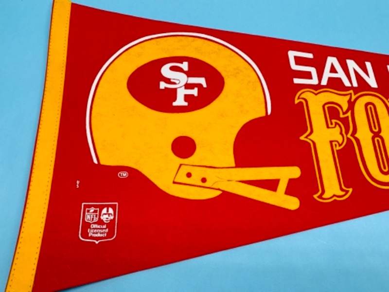 Photo 2 of 766927…vintage San Francisco Forty Niners pennant