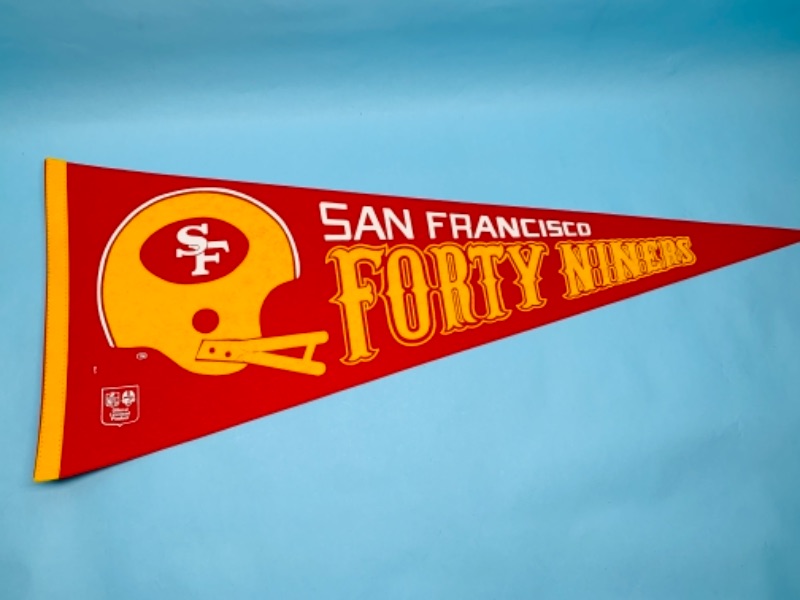 Photo 1 of 766927…vintage San Francisco Forty Niners pennant