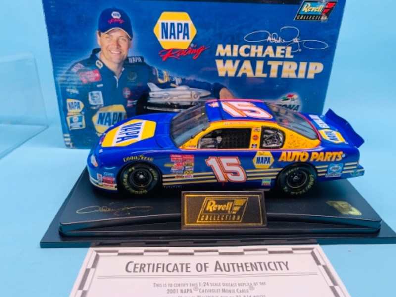 Photo 1 of 766940…Revell 1:24 scale die cast Daytona Michael Waltrip stock car with coa and display case in original box 