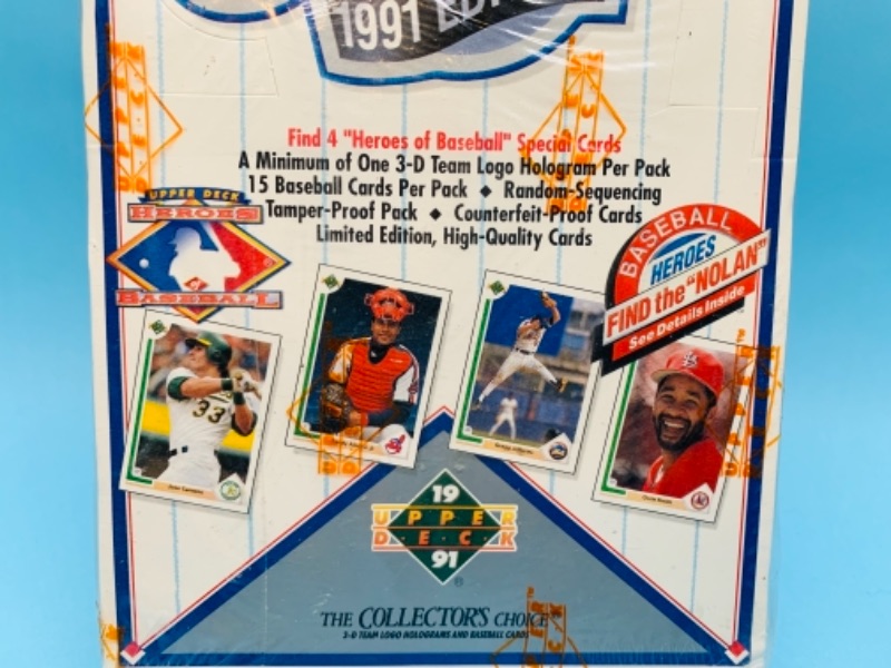 Photo 3 of 766941…sealed 1991 upper deck baseball collectors choice cards find the Nolan in sealed box 
