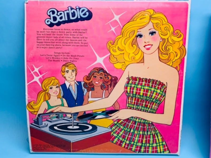 Photo 4 of 766944…2 vintage Barbie picture disc and vinyl dance party 33 rpm records 
