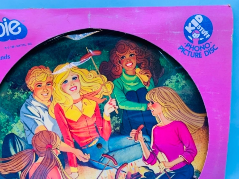 Photo 3 of 766944…2 vintage Barbie picture disc and vinyl dance party 33 rpm records 