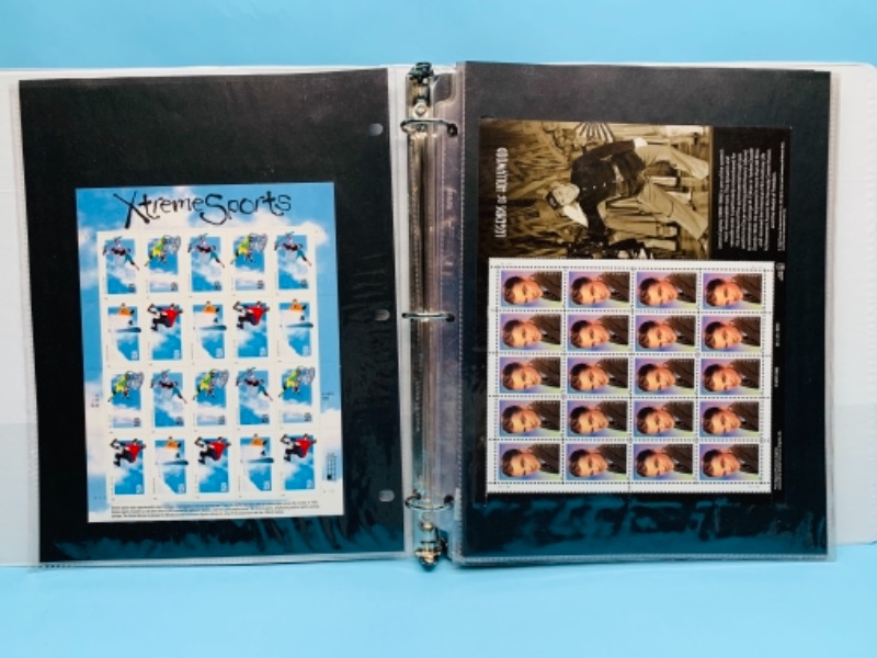 Photo 1 of 766953…binder full of collectible stamps $215.00 face value of stamps 