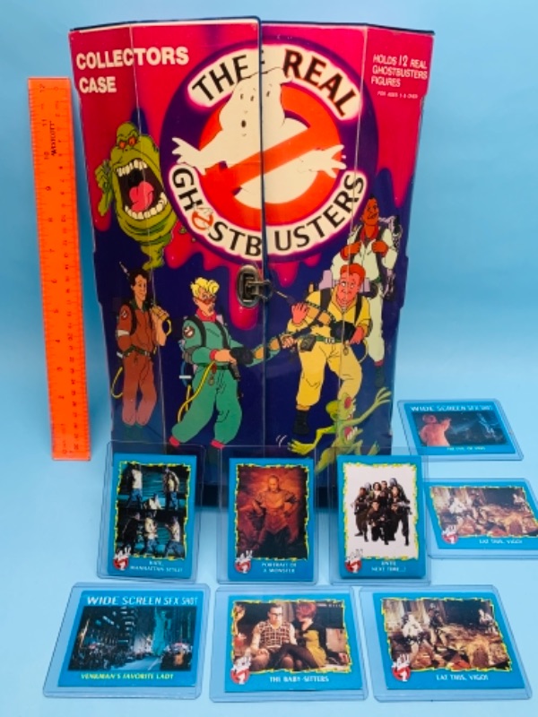 Photo 1 of 766958…vintage empty ghostbusters collectors case and 8 trading cards
