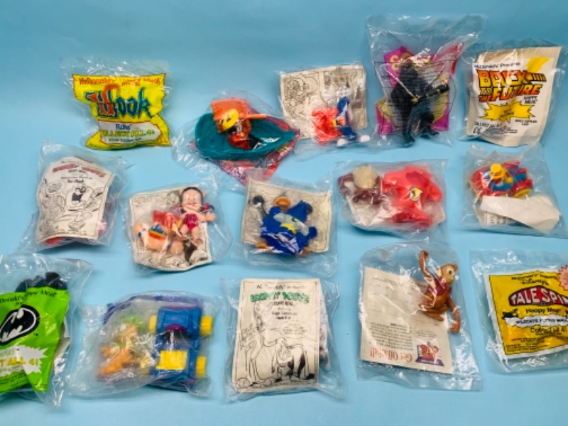 Photo 1 of 766961…15 sealed vintage Disney, loony toons, and super heroes McDonald’s toys 