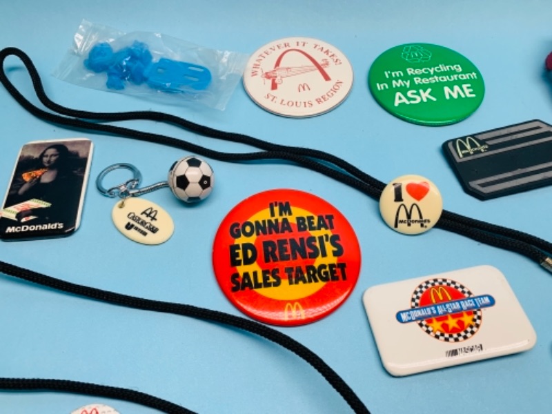 Photo 4 of 766963…vintage McDonald’s pins, visor, and bolo ties 