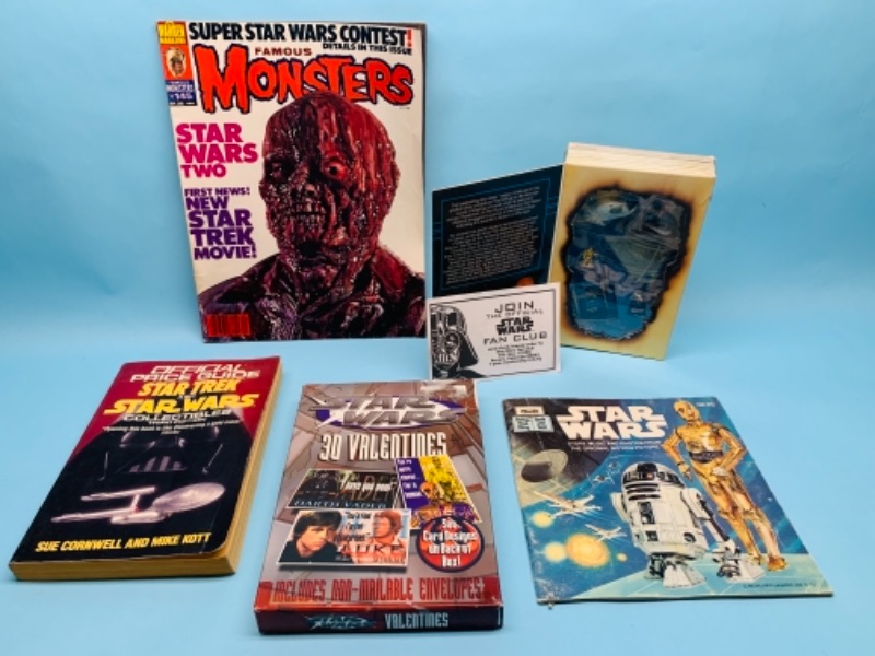 Photo 1 of 766972…vintage Star Wars magazine, book, fan club figures and more 