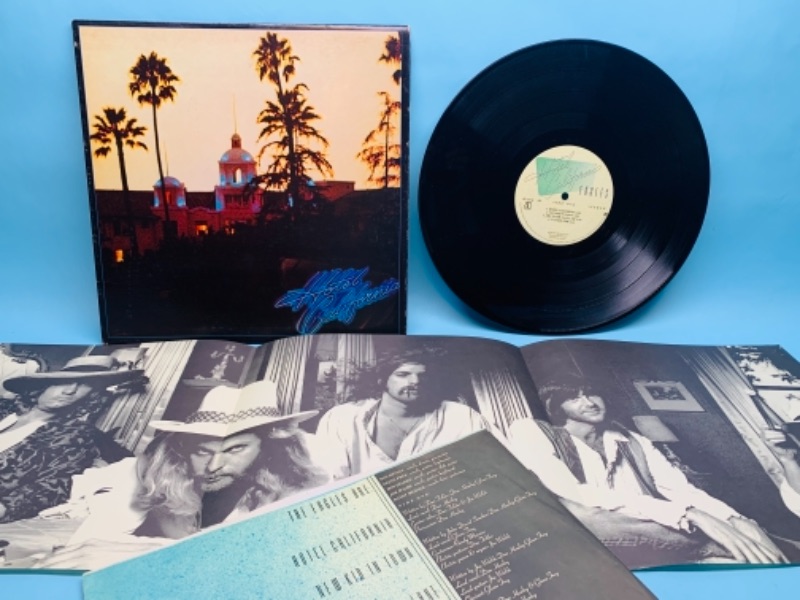 Photo 1 of 766980…1976 eagles Hotel California Vinyl great condition for age with poster insert in plastic sleeve