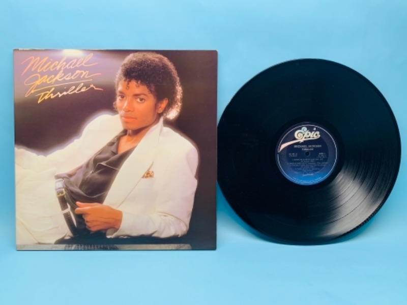 Photo 1 of 766985…1982 Michael Jackson thriller Vinyl great condition for age in plastic sleeve