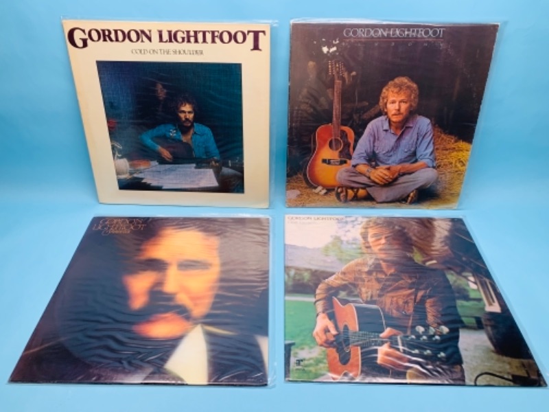 Photo 1 of 766998…4 Gordon Lightfoot vinyl records great condition for age in plastic sleeves