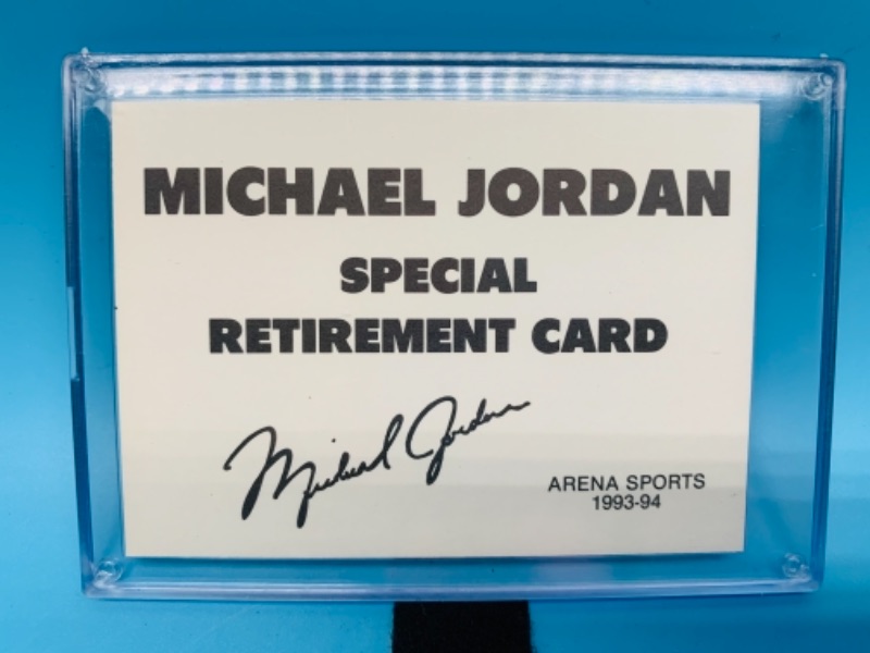Photo 2 of 767008…Michael Jordan special retirement card in hard plastic case 