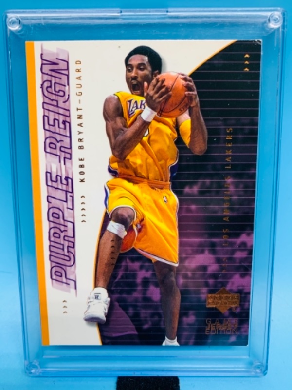 Photo 1 of 767011…upper deck 2001 Kobe Bryant card 445 in hard plastic case 