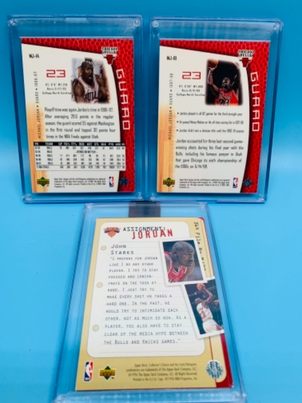 Photo 2 of 767013…3 Michael Jordan cards in hard plastic cases 