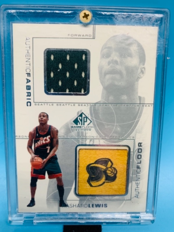 Photo 1 of 767017…rashard Lewis authentic floor and fabric card in hard plastic case 