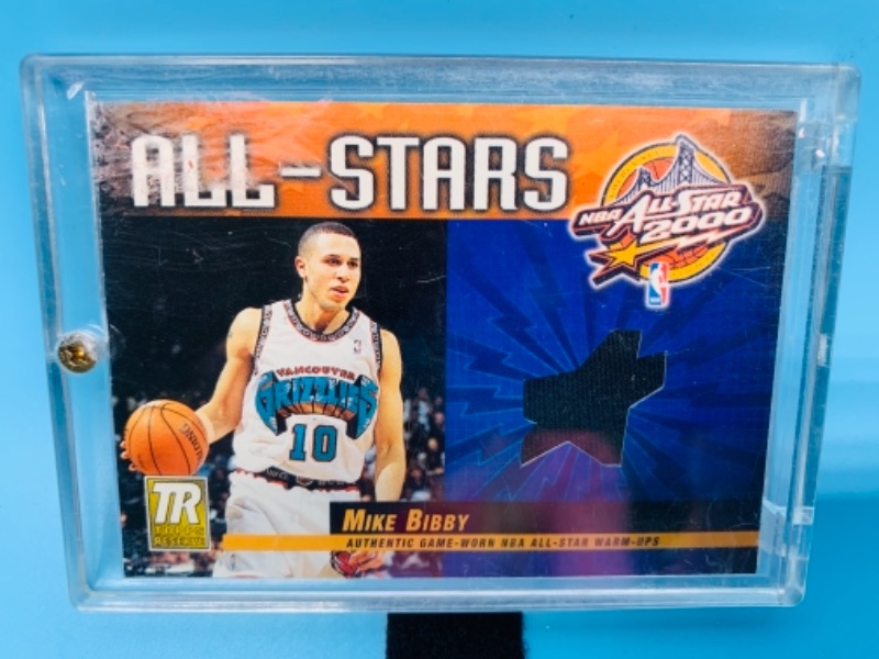 Photo 1 of 767021…topps 2001 mike bibby card TAS22 card in hard plastic case 