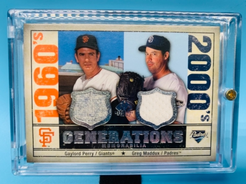 Photo 1 of 767024…upper deck generations jersey relics Gaylord Perry and Greg Maddox card in hard plastic case 