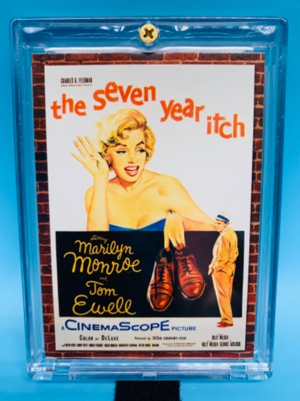 Photo 1 of 767026…Marilyn Monroe fabric relic cinema scope card 65 in hard plastic case 