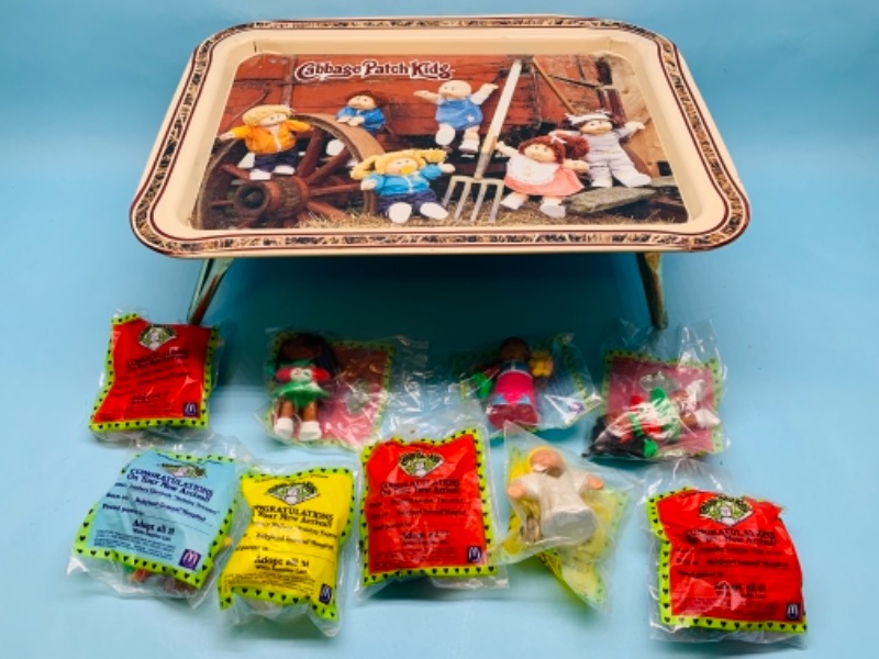Photo 1 of 767041…vintage sealed McDonald’s cabbage patch toys and TV tray 