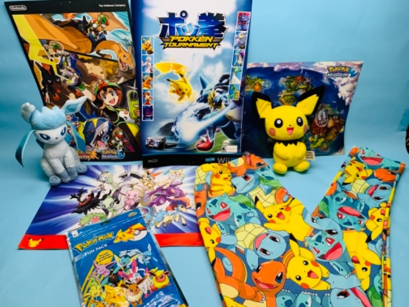 Photo 1 of 767049…Pokémon posters, pants, plushies and fun pack