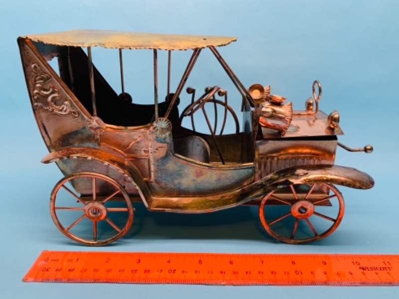Photo 1 of 767050…vintage copper wind up music box old car 