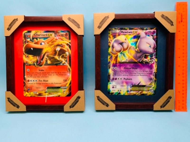 Photo 4 of 767051…two 9 x 11 jumbo Pokémon cards in frames 