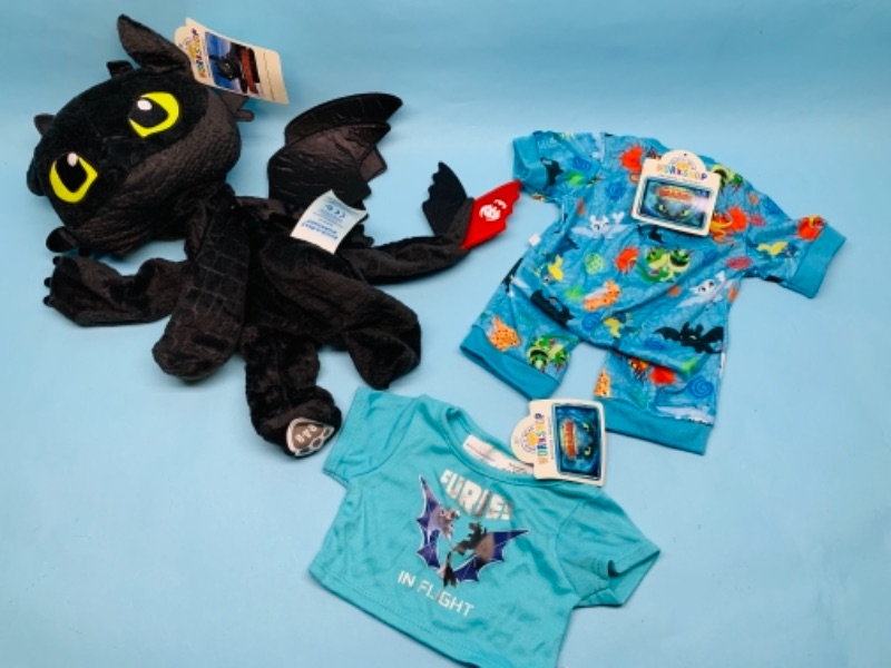 Photo 1 of 767063…unstuffed build a bear dragon and clothing 