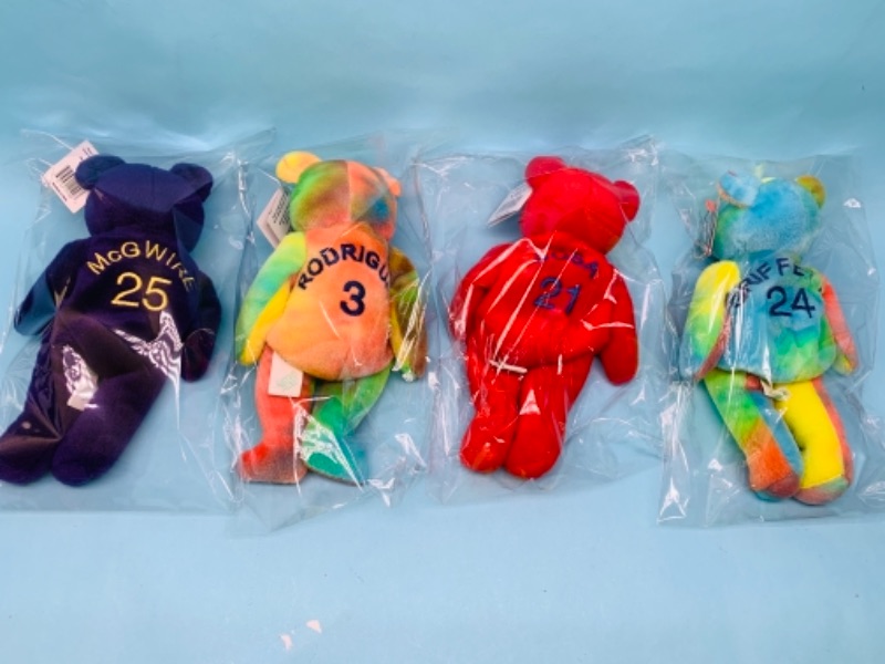 Photo 2 of 767107…4 bamm beano’s baseball bear plushies - McGuire, sosa, Rodriguez, and Griffey Jr.