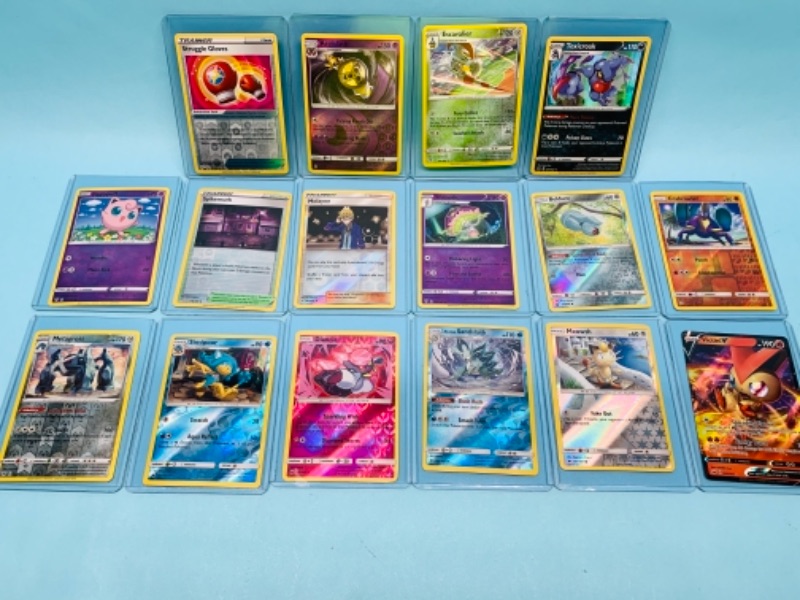 Photo 1 of 767121…16 Pokémon reverse halo 2012 trading cards in plastic sleeves 