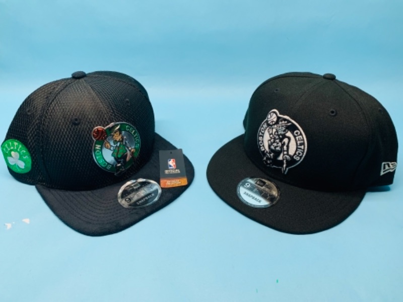 Photo 1 of 767128…2 Boston Celtics adjustable SnapBack caps 