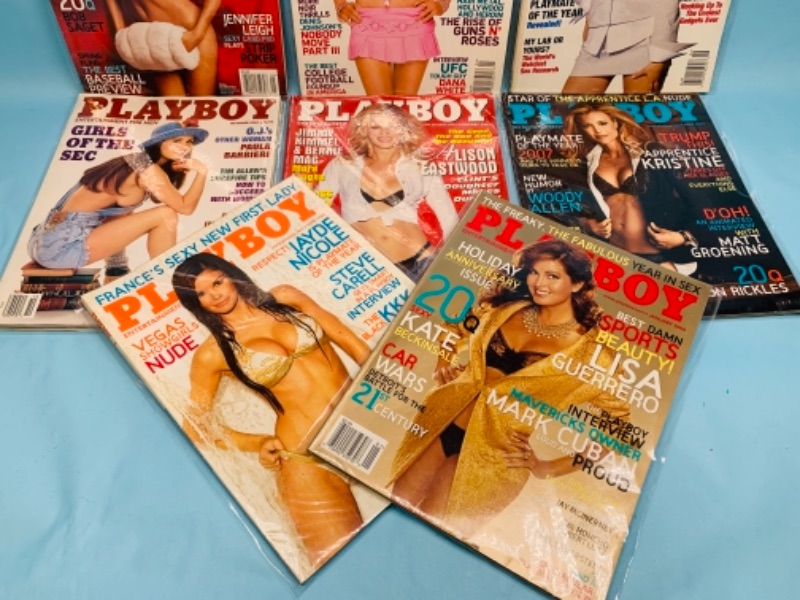 Photo 3 of 767132…adults only- 8 collectible playboy magazines in plastic sleeves 