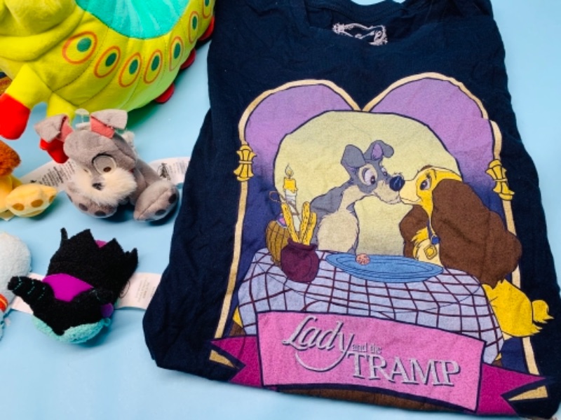 Photo 5 of 767161…Disney plushies and lady and the tramp t-shirt size l