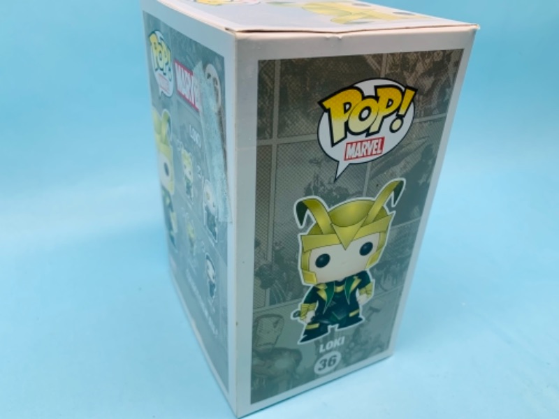 Photo 2 of 767180…Funko pop Marvel Loki  Vinyl bobble head figure in original box