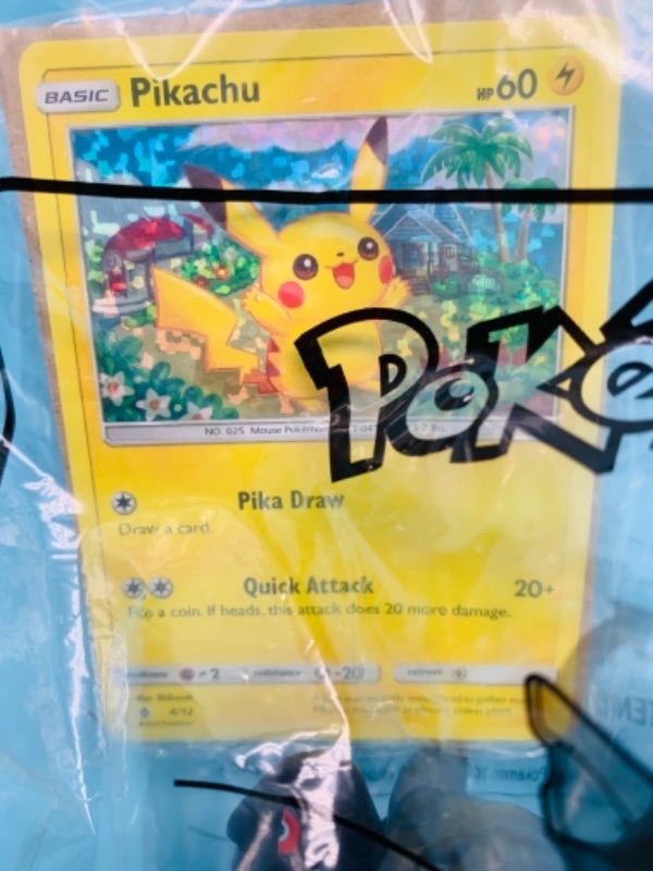 Photo 3 of 767182…sealed Pokémon pikachu halo card and figure McDonald’s happy meal toy 