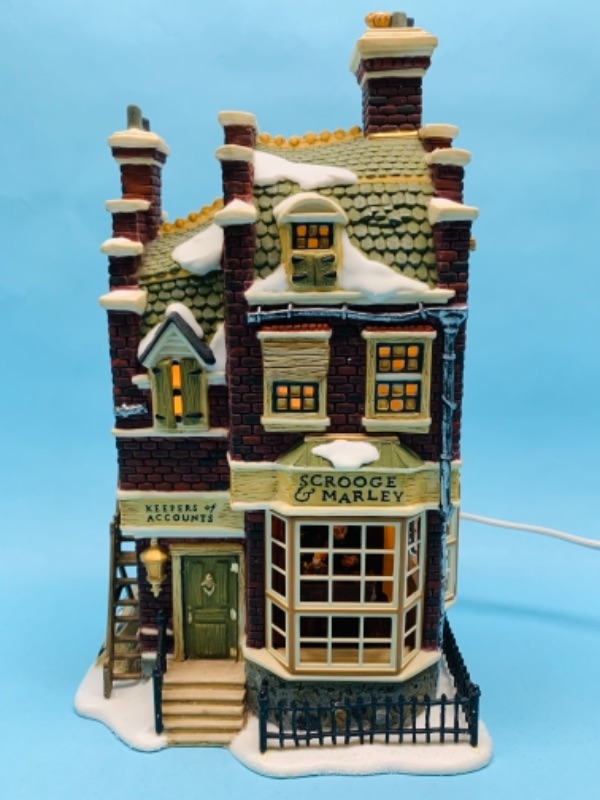 Photo 3 of 767193…dept 56 Dickens Village lighted porcelain Scrooge and Marley counting house with box 