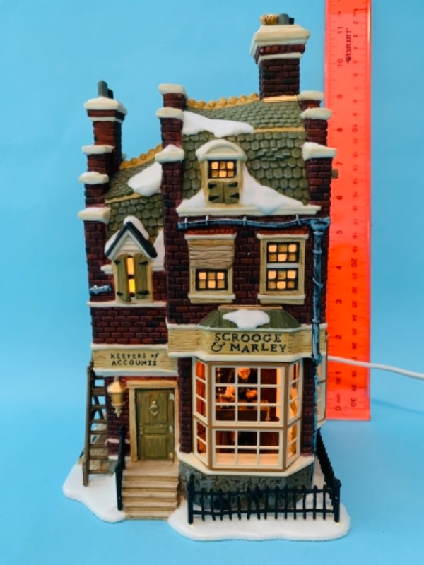 Photo 1 of 767193…dept 56 Dickens Village lighted porcelain Scrooge and Marley counting house with box 