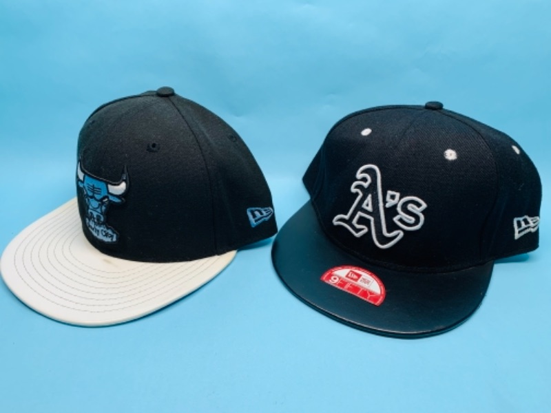 Photo 1 of 767206…bulls and A’s adjustable SnapBack caps 