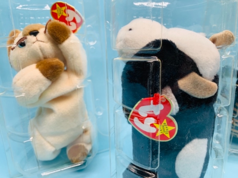 Photo 3 of 767208…4 collectible ty beanie babies in plastic cases 