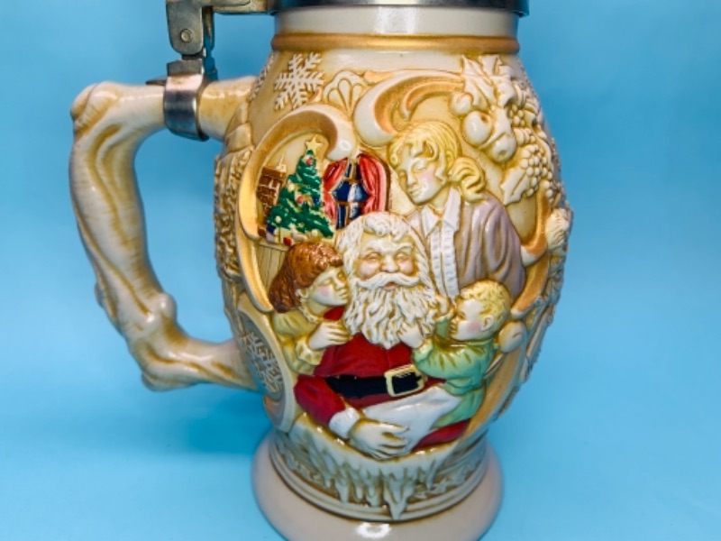 Photo 1 of 767210…9 inch vintage Father Christmas stein handcrafted in Brazil 