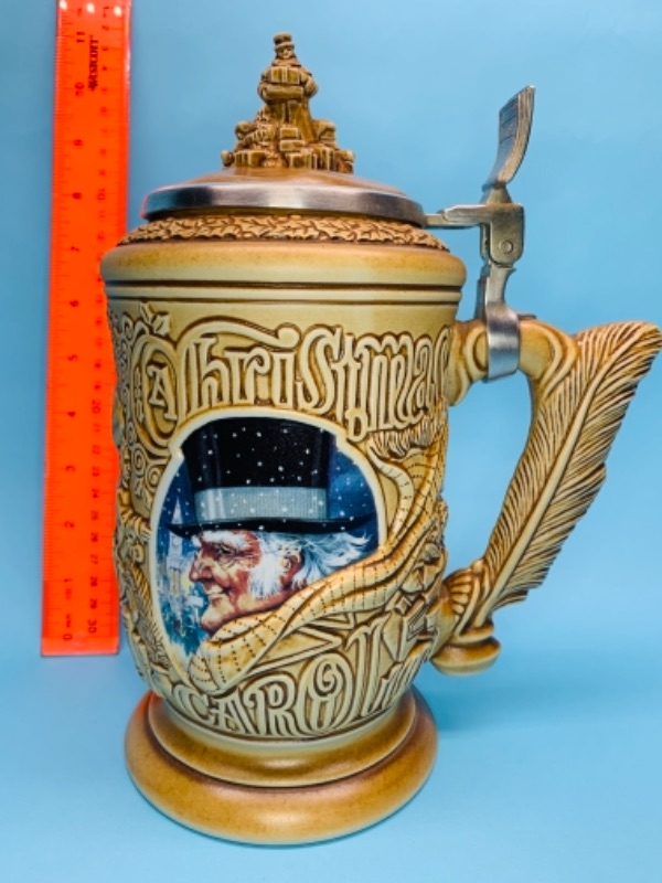 Photo 1 of 767211…10 inch vintage a Christmas carol stein handcrafted in Brazil 