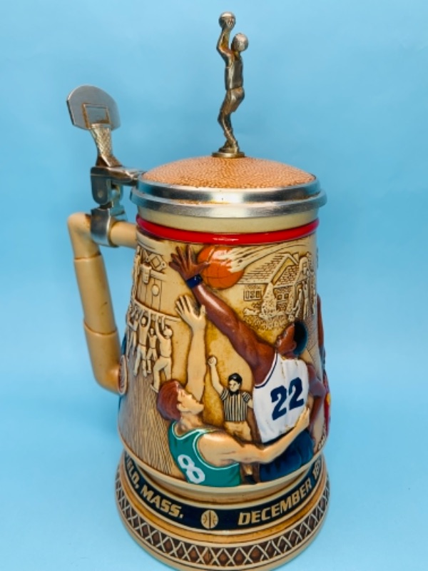 Photo 2 of 767212…10 inch vintage basketball stein handcrafted in Brazil 