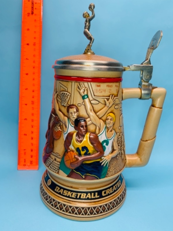 Photo 1 of 767212…10 inch vintage basketball stein handcrafted in Brazil 