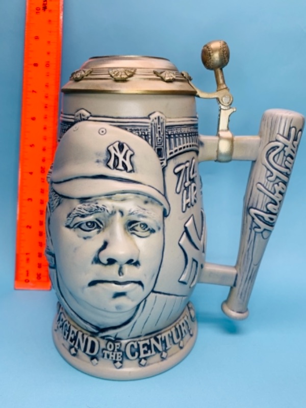 Photo 1 of 767213…8 inch babe Ruth legend of the century stein made in Thailand 
