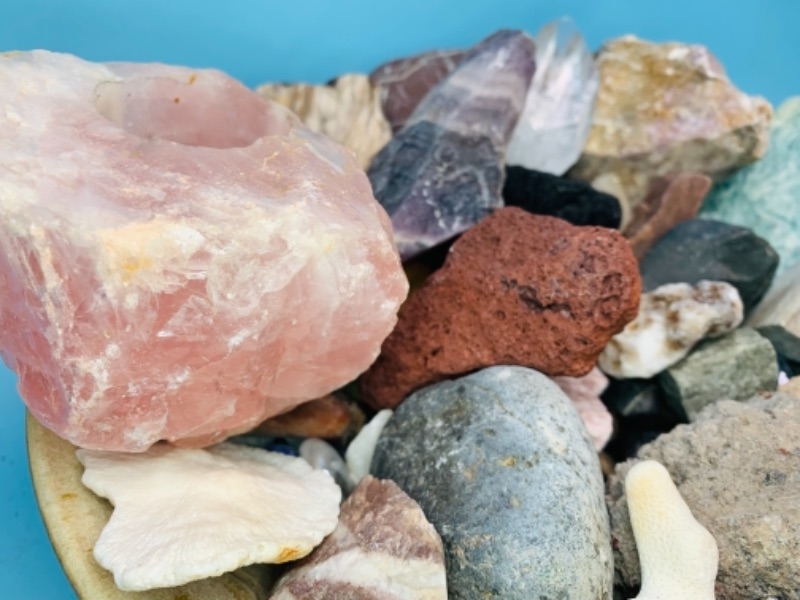 Photo 2 of 767224…bowl of collectible geode and crystal rock formations 