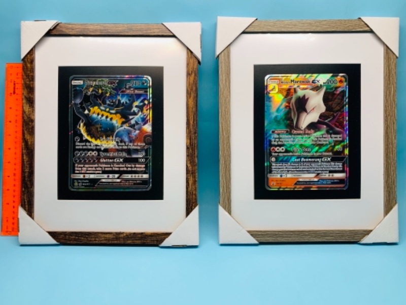 Photo 1 of 767232…2 framed jumbo Pokémon cards 