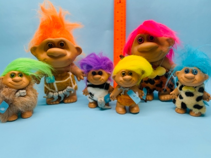 Photo 1 of 767236…6 original troll dolls