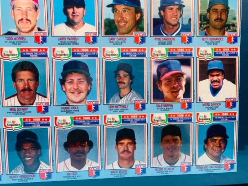 Photo 5 of 767239…chef boyardee 1988 uncut baseball sheet of 24 hall of famers