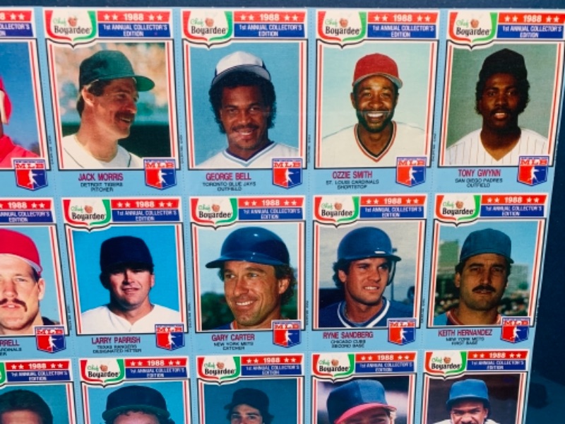 Photo 2 of 767239…chef boyardee 1988 uncut baseball sheet of 24 hall of famers