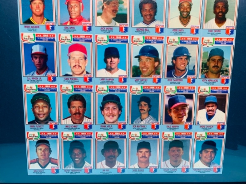 Photo 6 of 767239…chef boyardee 1988 uncut baseball sheet of 24 hall of famers