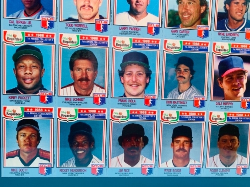 Photo 4 of 767239…chef boyardee 1988 uncut baseball sheet of 24 hall of famers